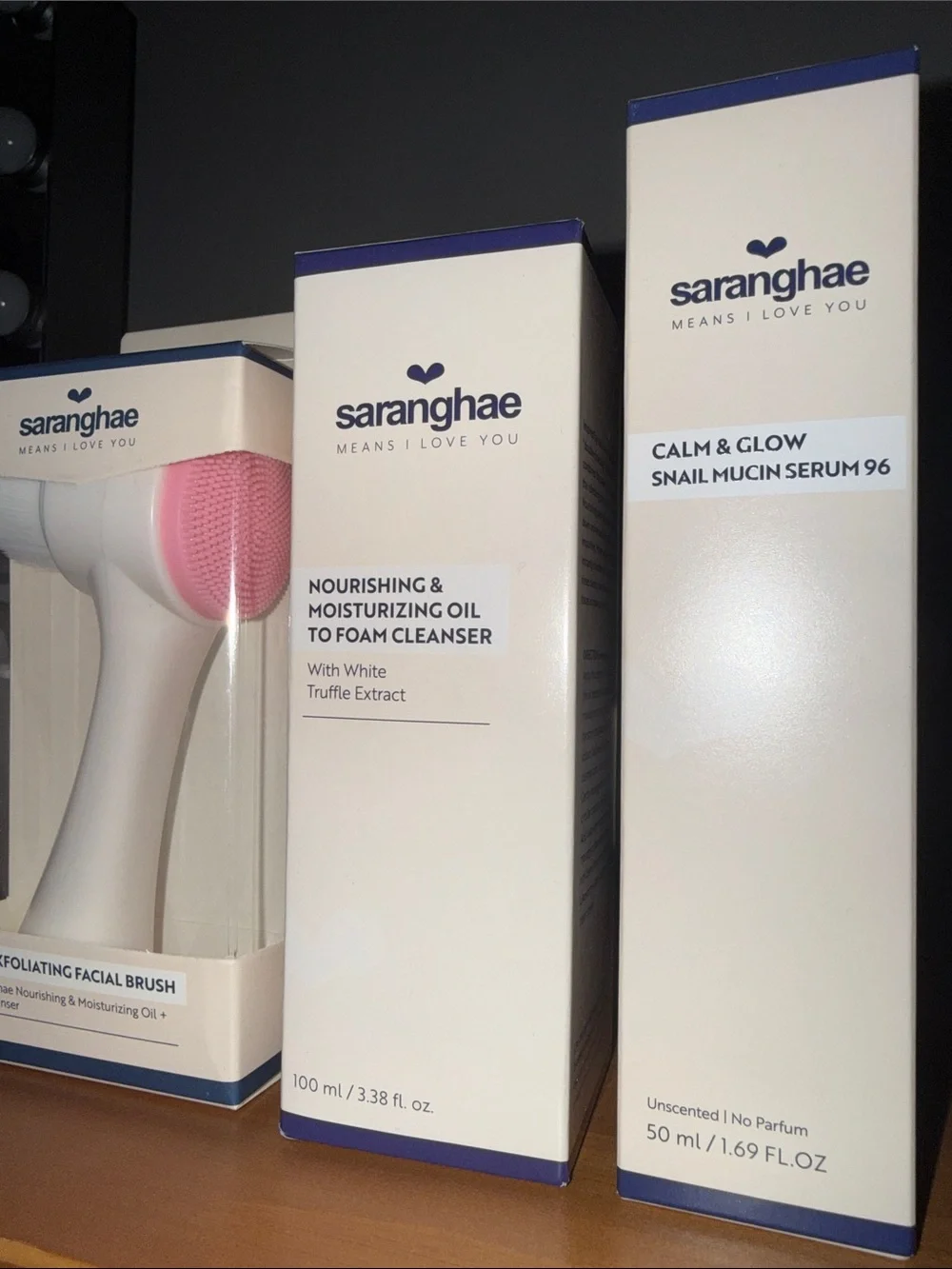 SARANGHAE BUNDLE CLEANSER AND CALM & GLOW SNAIL MUCIN FULL SIZE